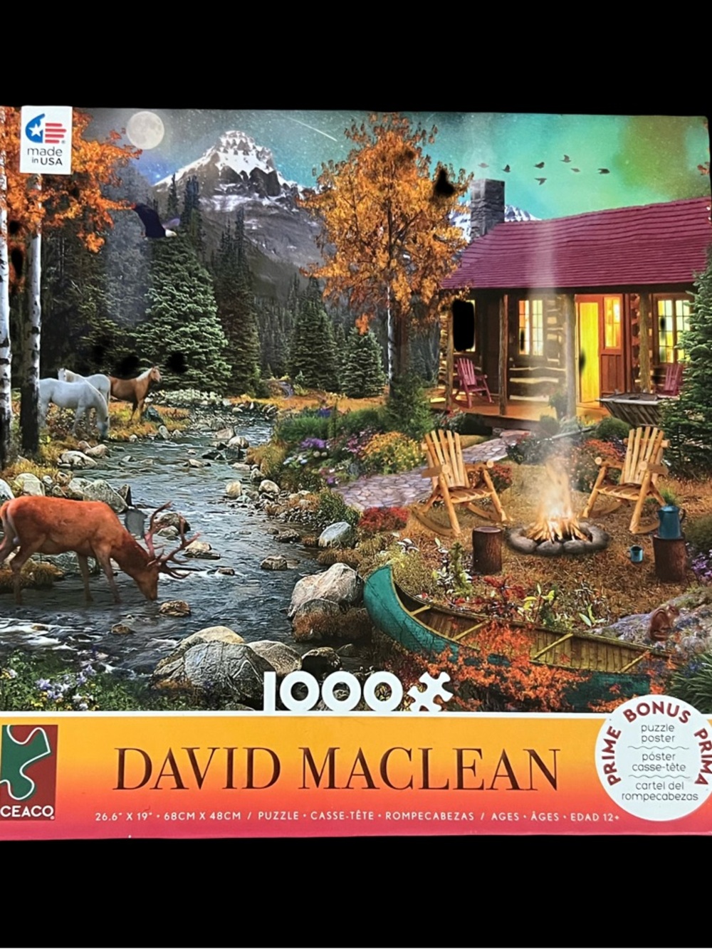 David MacLean 1000-Piece Scenic Cabin Puzzle - Multicolor